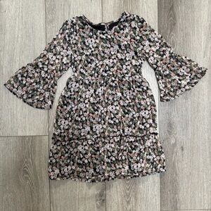 WONDER NATION BELL SLEEVE KNEE LENGTH DRESS FLORAL SMALL 6/6X